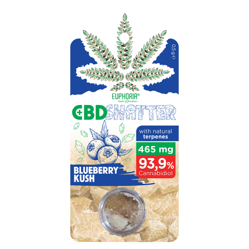 CBD Shatter Blueberry Kush with 465mg CBD