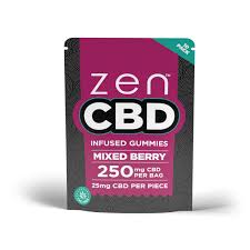 ZenCBD Mixed Berry Gummies - 250mg Per Bag