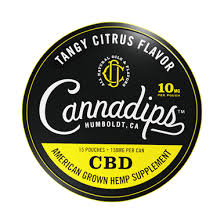 CannaDips Tangy Citrus Flavor 10 mg - 5x 15 CBD pouches